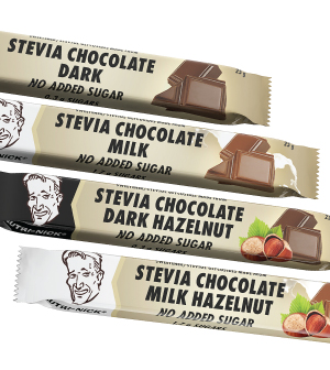 Stevia Dark Chocolate with Hazelnuts, 25 g